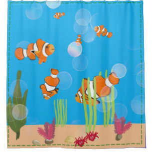 Clown Fish Shower Shower Curtain