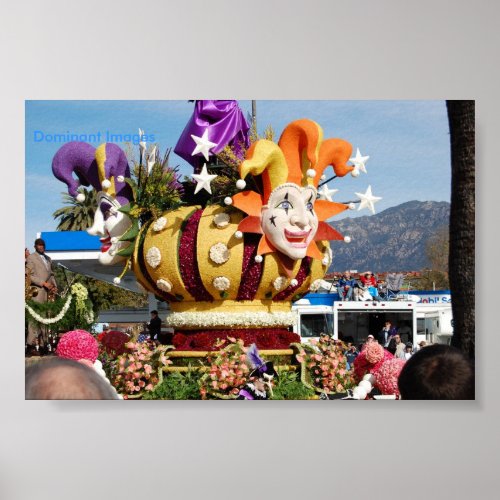 Clown Float Rose Parade Pasadena Dominant Images Poster