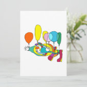 Clown flying by balloon (Standing Front)