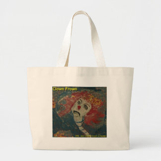 clown frown large tote bag
