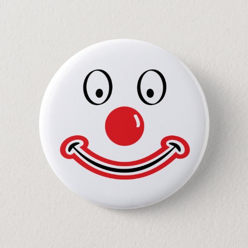 Clown gezicht met rode neus Clownsgezicht  Button