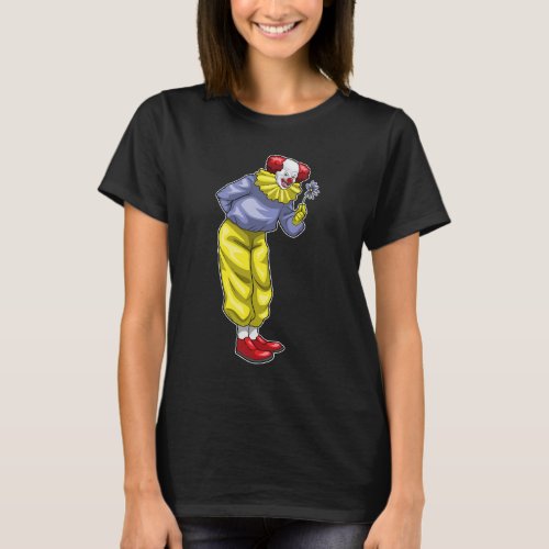 Clown Halloween Flower T_Shirt