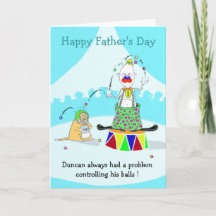 Clown Happy Father's Day, Card