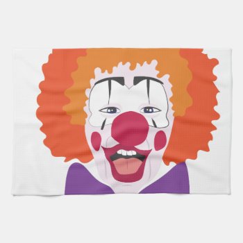 Clown Head Kitchen Towel by Windmilldesigns at Zazzle