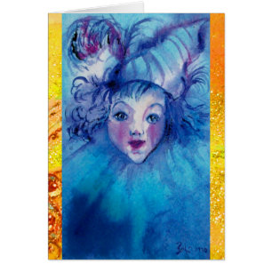 CLOWN IN BLUE CARDS