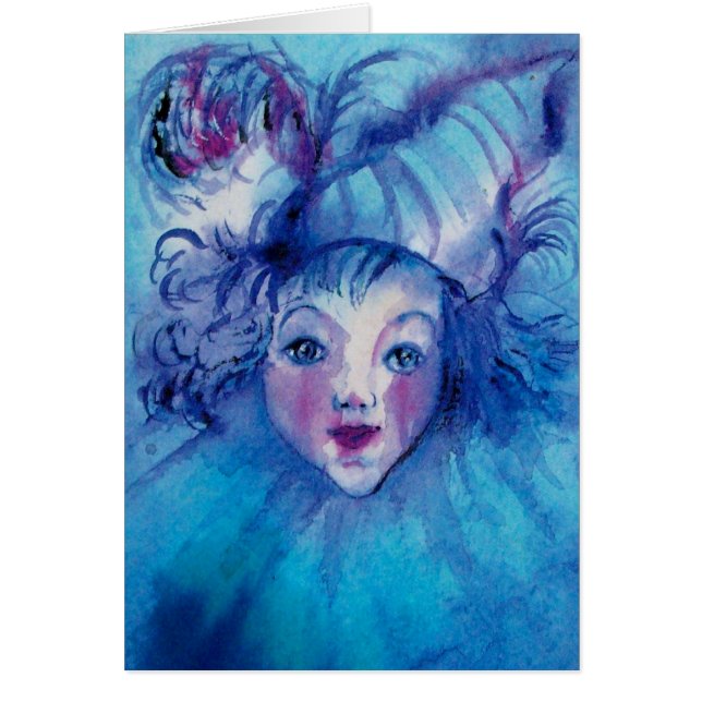 CLOWN IN BLUE CARDS (Front)
