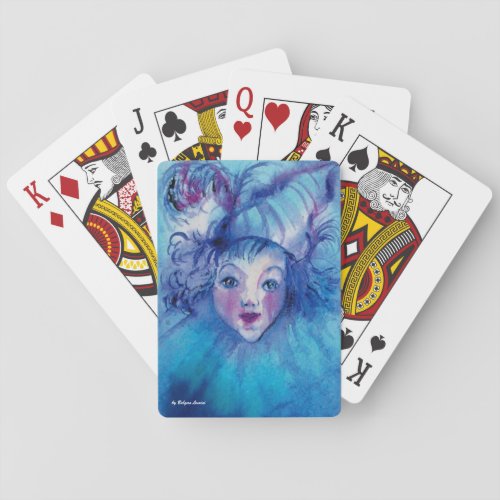 CLOWN IN BLUE PLAYING CARDS