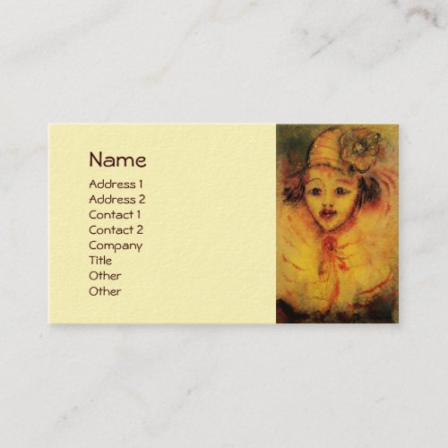 CLOWN IN YELLOW BUSINESS CARD