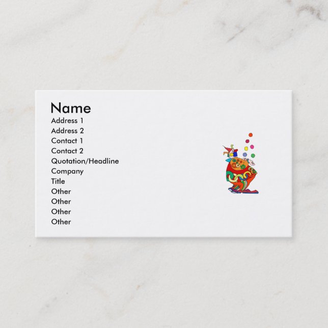 Clown Juggling Balls Business Card (Front)