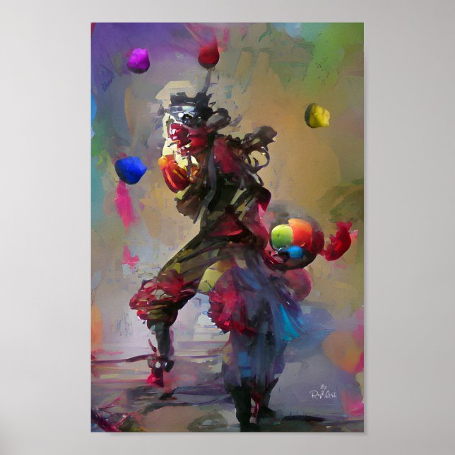 clown jungling  art fantasy illustration poster (Front)