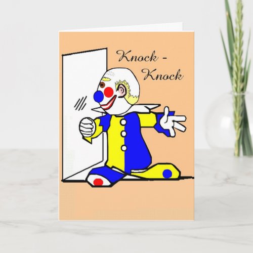 Clown Knock_Knock Joke Birthday Greeting Card