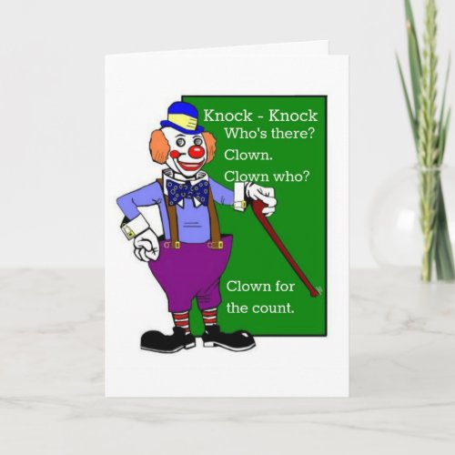 Clown Knock _ Knock Joke Get Well Card