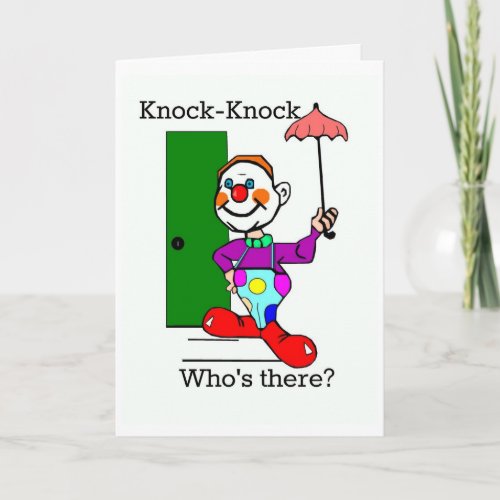 Clown Knock_Knock Joke Greeting Card