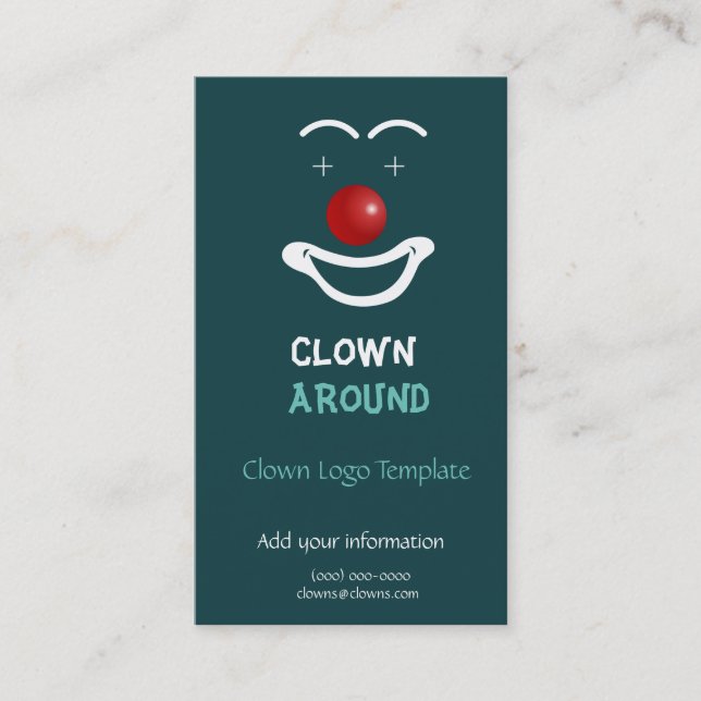 Clown Logo Template Business Card (Front)