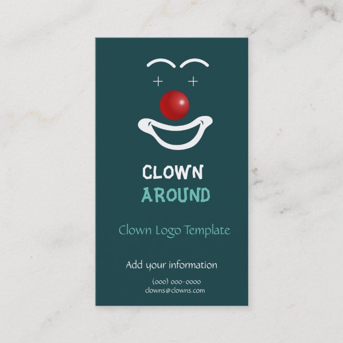 Clown Logo Template Business Card | Zazzle.com