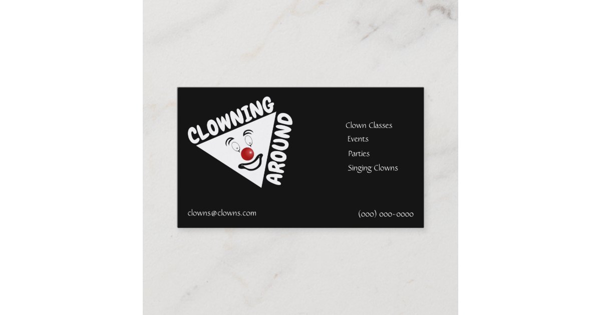 Clown Logos Entertainers Business Card Zazzle
