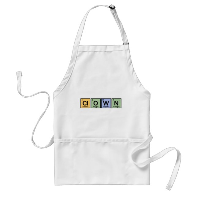 Clown made of Elements Adult Apron (Front)