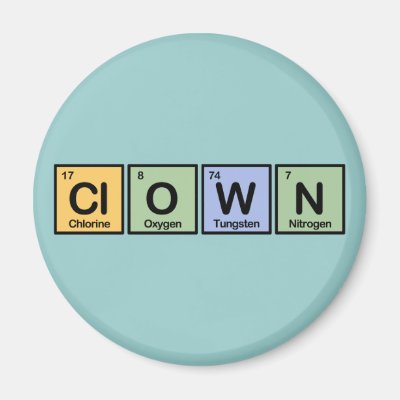Clown made of Elements Magnet