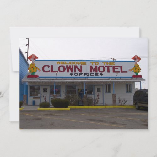 Clown Motel Invitation