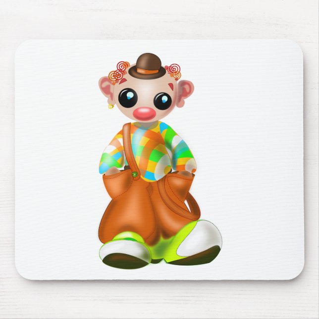Clown Mouse Pad - Custom Colors - Text (Front)