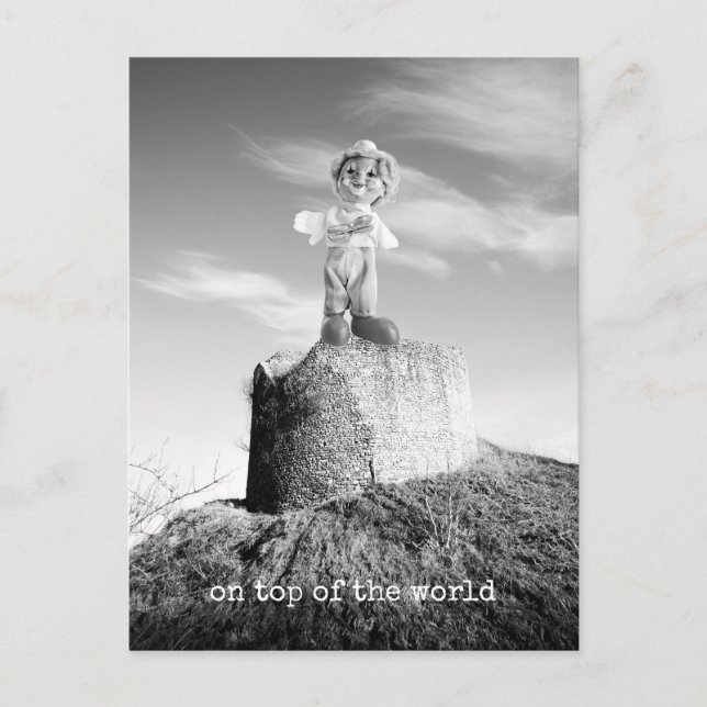 Clown on top of the world postcard (Front)