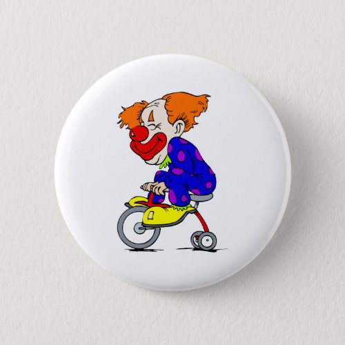 Clown on tricycle button