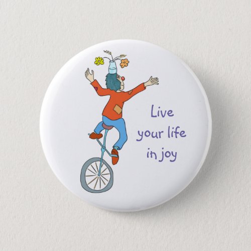 Clown on Unicycle Button