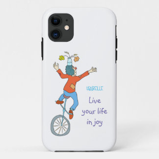 Clown on Unicycle iPhone 11 Case