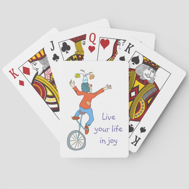 Clown on Unicycle Poker Cards (Back)