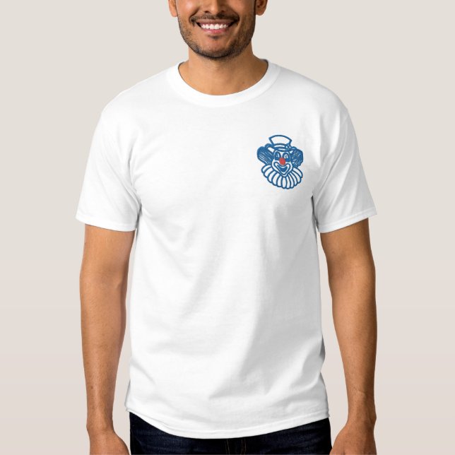 Clown Outline Embroidered T-Shirt (Front)
