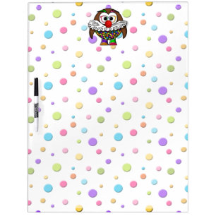 clown owl dry erase board