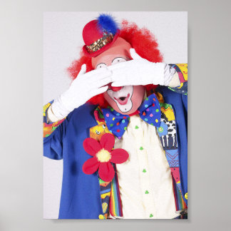 Clown Peekaboo Poster