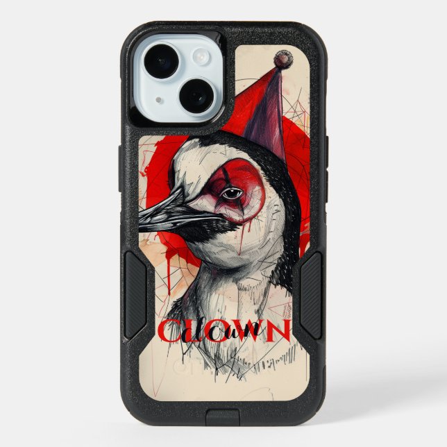 Clown Penguin iPhone 15 Case (Back)