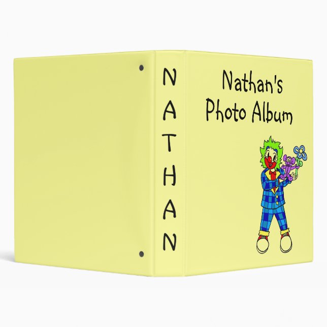 Clown Personalized Photo Album Binder (Background)