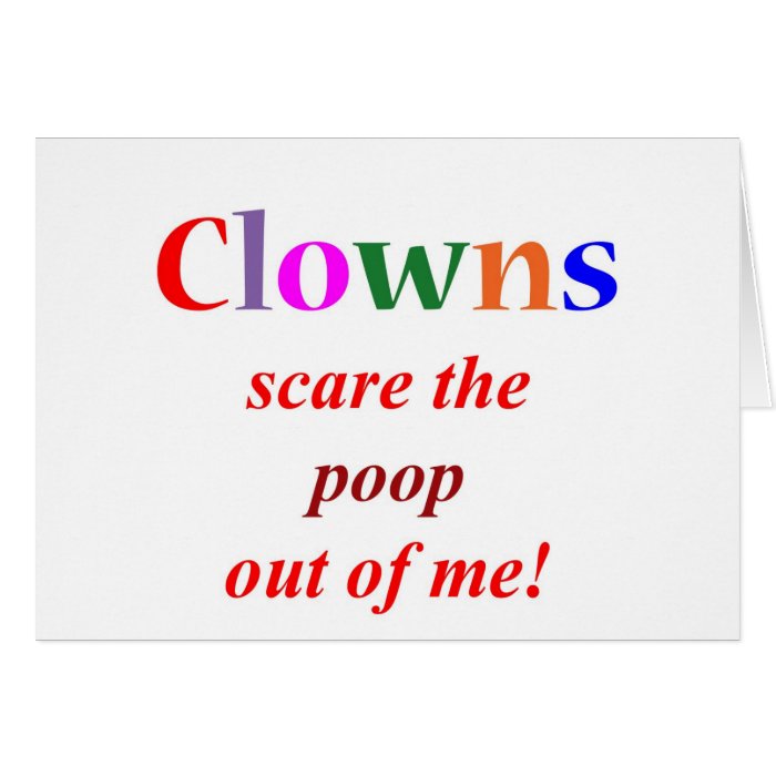 Clown Phobia Cards