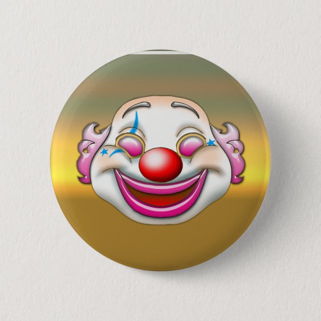 clown pinback button (Front)