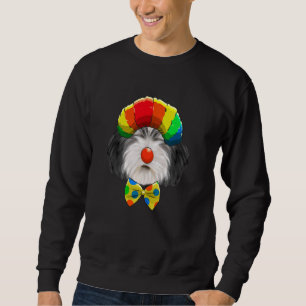 Clown Polish Lowland Sheepdog Circus Dog Sweatshirt