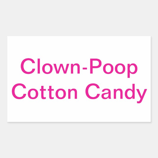 Clown-Poop Cotton Candy Jeff Hankamer Artjunkhaus Rectangular Sticker (Front)