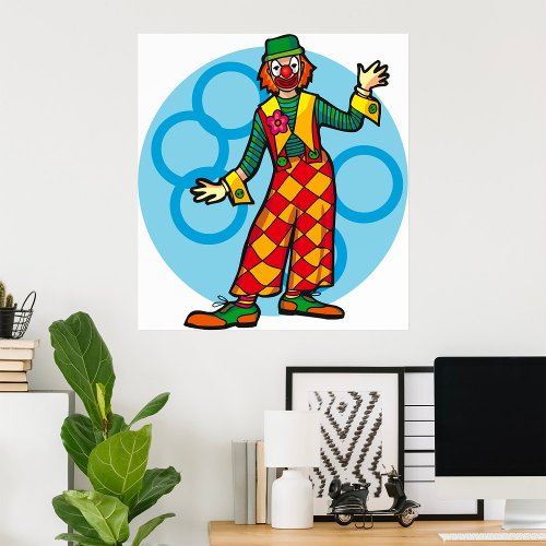 Clown Posing Poster