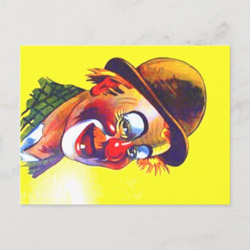 clown postcard