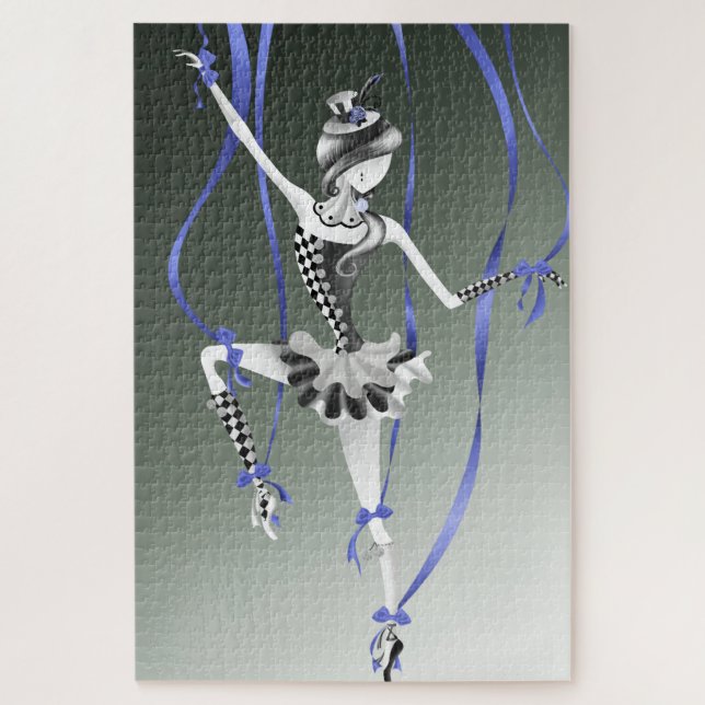 Clown Puppet Blue Ribbons Jigsaw Puzzle (Vertical)