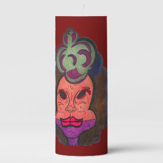 Clown Queen Pillar Candle