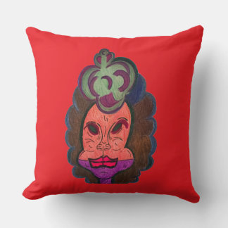Clown Queen Throw Pillow