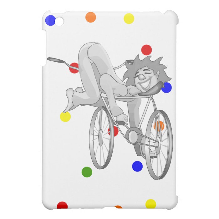 Clown riding bike backwards iPad mini cover