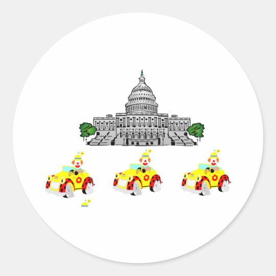 CLOWN SCHOOL CLASSIC ROUND STICKER