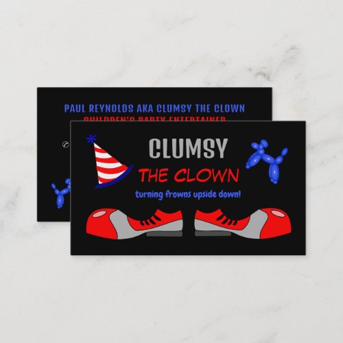 Clown Shoes Kids Entertainer Clown Business Card