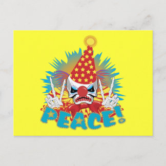 Clown Skull Postcard
