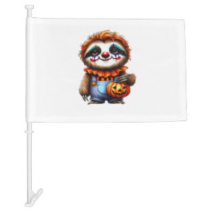 Clown Sloth Halloween Oversized T-Shirt Car Flag