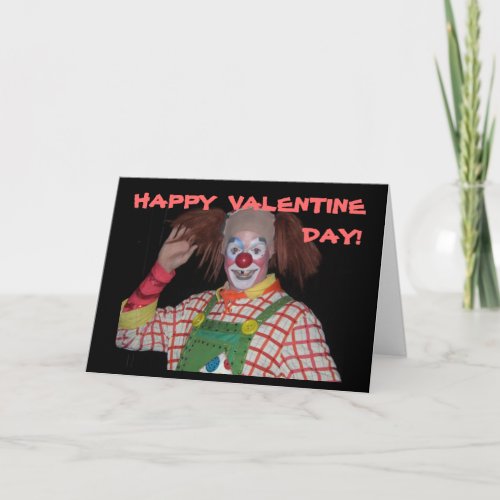 CLOWN SMILE VALENTINE card