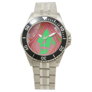 Clown Steampunk Stainless Steel Mens Bracelet Watch